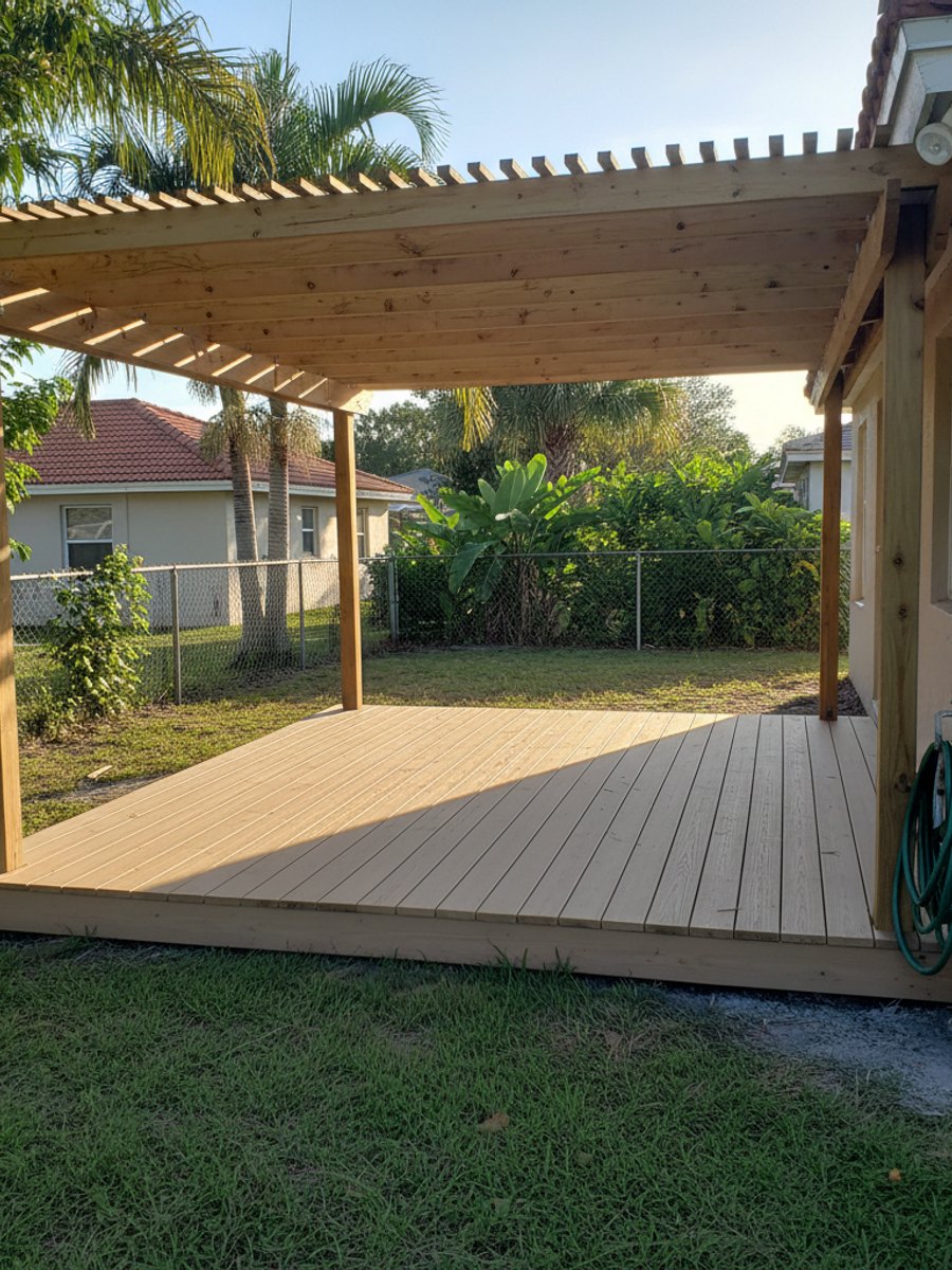 Deck Installation completed by Infinite Deck Company in Miami Gardens, FL