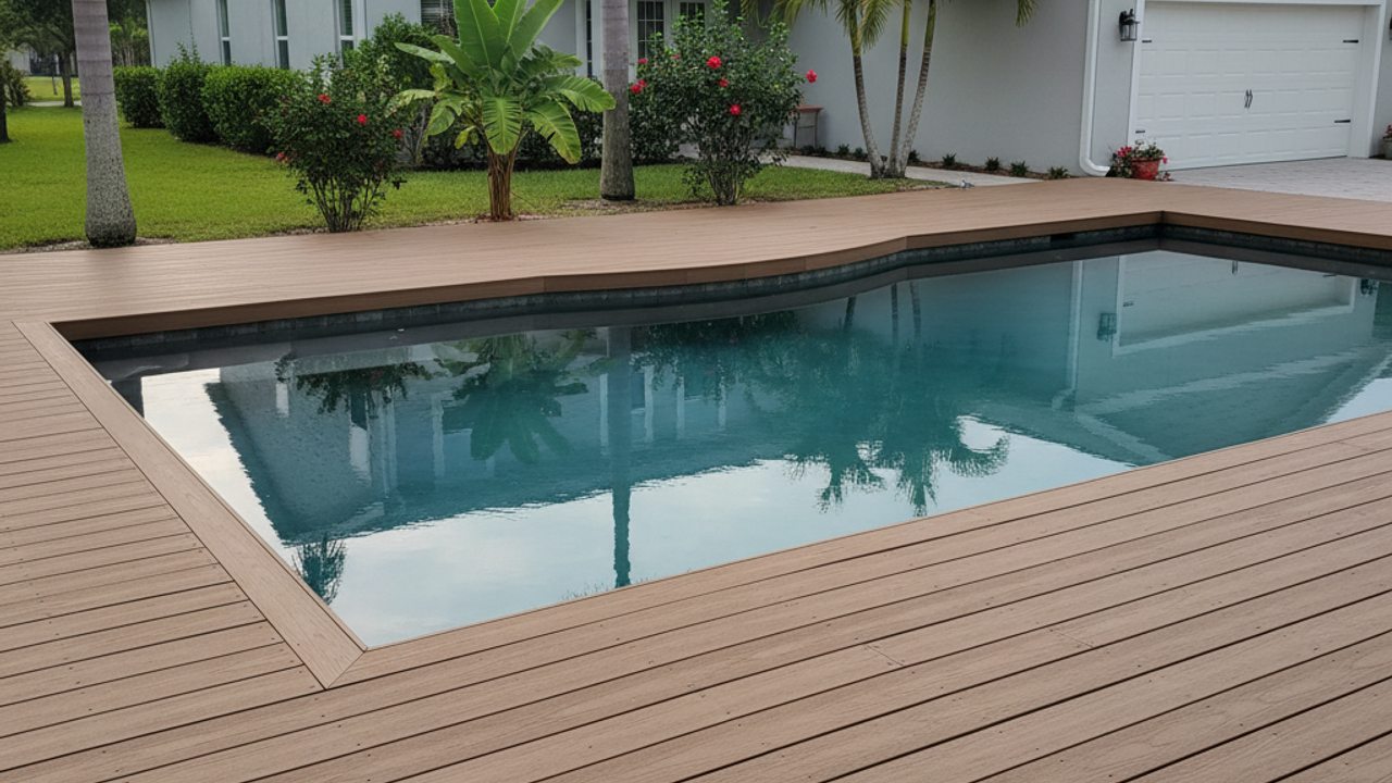 Composite Decking Installation completed by Infinite Deck Company in Hallandale Beach, FL