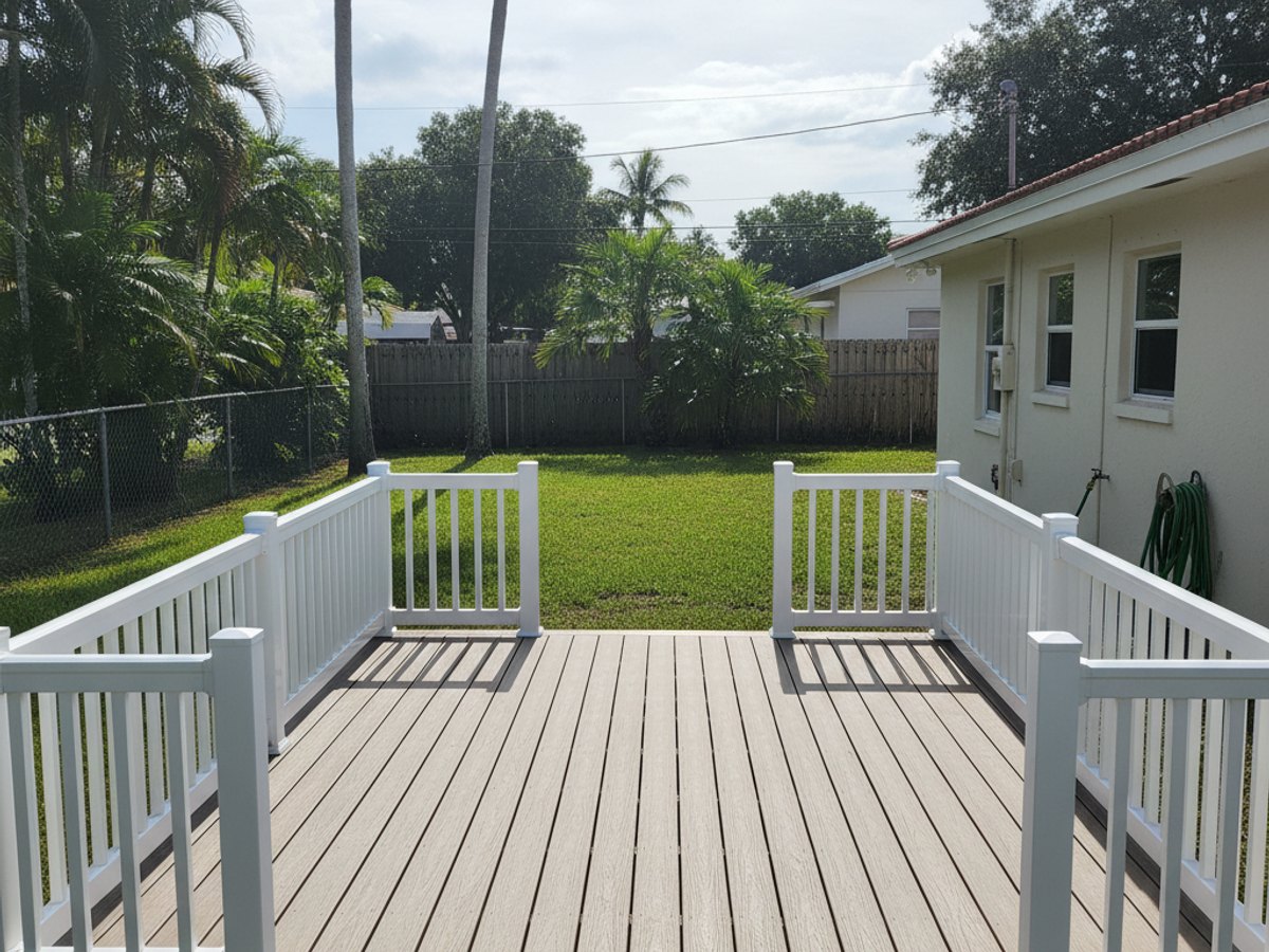 Infinite Deck Company crew at work on a home in Hallandale Beach, FL